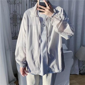 夏季薄款簡約寬松透氣學生防曬服