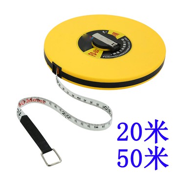 軟尺卷尺尺麻布皮尺30米50米100米20米尺 工程測量皮麻布盒。