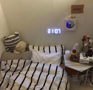 【樂天精選】韓國爆款ins數字時鐘發光時間立體時鐘LED電子鬧鐘立體掛鐘裝飾燈