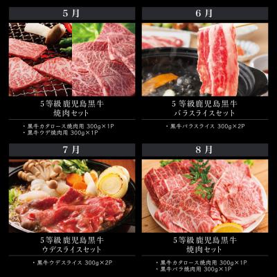 ふるさと納税 南さつま市 鹿児島黒牛定期便(全12回) ステーキ すき焼き しゃぶしゃぶ 定期便