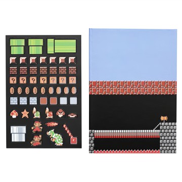 Nintendo 任天堂 關卡磁鐵封面 A5筆記本  SUPER MARIO 超級瑪莉歐  1本