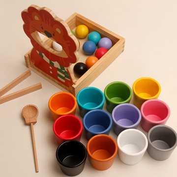 蒙特梭利顏色認知教具 寶寶精細動作訓練 兒童蒙氏玩具 早教益智玩具