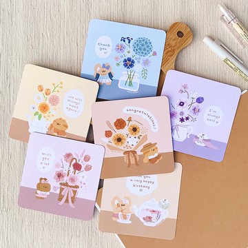 KILO插畫心意卡 | 花語系列 (一套6張優惠組)