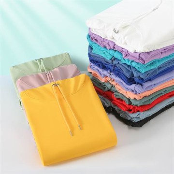 【小白家】日系落肩款連帽長袖衛衣男女情侶寬松運動帽衫大碼上衣