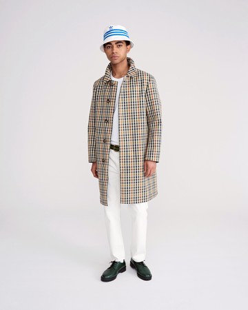 Noah Reversible Trench Check/Navy / S