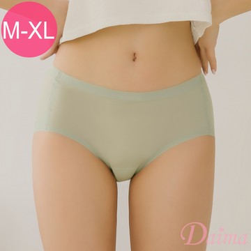 內褲  (M-XL)無痕裸感透氣乾爽玻尿酸面膜褲_綠色#8062