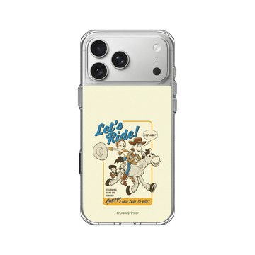 iPhone 17 Pro Max Clear Case（相機按鈕） 透明 - 迪士尼-玩具總動員 Toy Story - Let's Ride! 胡迪與翠絲
