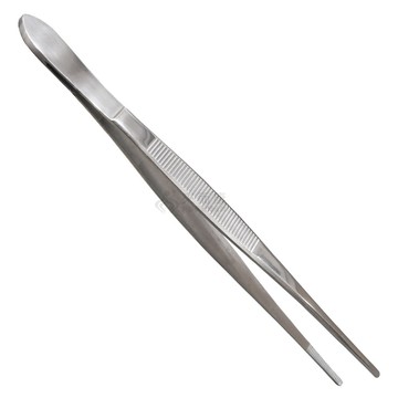 來而康 立迅 不鏽鋼 萬用鑷子 18cm 直型 萬用夾 防滑帶齒 鑷子 扁頭 圓頭 夾子