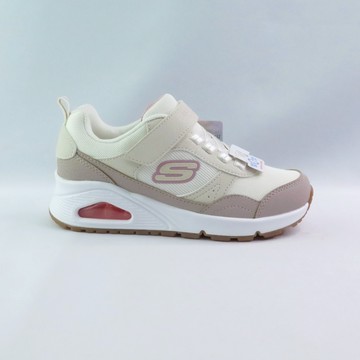SKECHERS 310569LNTTP UNO - M P 中大童 休閒鞋 氣墊 米白奶茶【iSport愛運動】