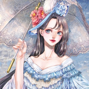 撐陽傘的女人莫奈夫人和她的兒子貼紙 (8color)