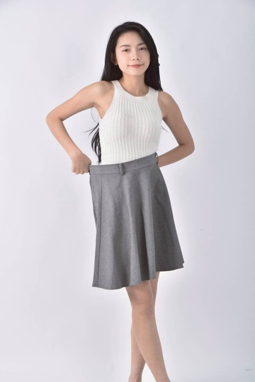 (M) starmimi傘擺灰色短裙