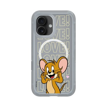 iPhone 16 AirX 流變灰 - 湯姆貓與傑利鼠 Tom and Jerry - 傑利鼠愛心