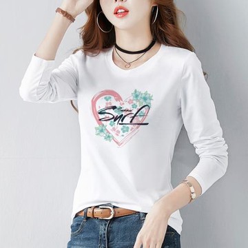 t恤女長袖春秋季純色丅侐百搭t血休閑體桖單穿氣質顯瘦上衣打底衫