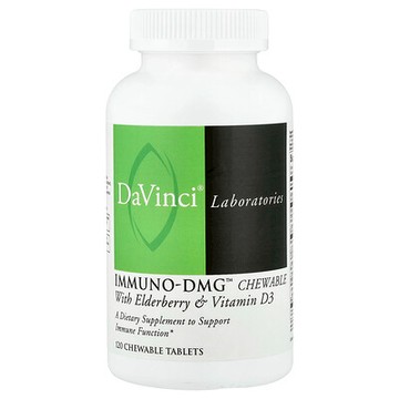 DaVinci Laboratories, 含接骨木果和維生素 D3 的機體抵抗 – DMG 咀嚼片，120 片咀嚼片