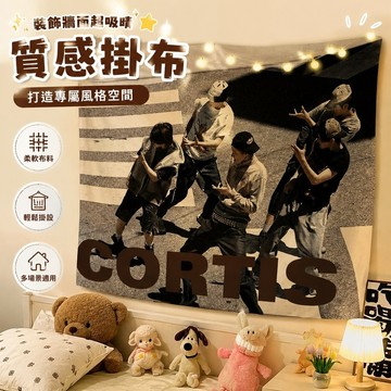 【上新】cortis周邊 CORTIS 馬丁趙雨凡金主訓嚴成玹安乾鎬 背景布掛布kpop學生臥室宿舍牀頭書桌裝飾牆布