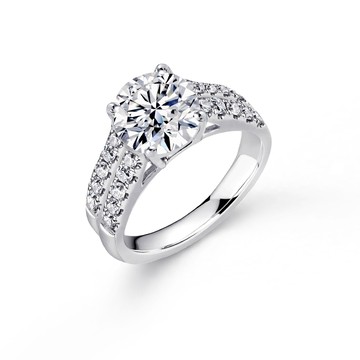 IS DIAMOND 3克拉鉑金台鑽戒 最白Dcolor VS高規格淨度(培育鑽石)-(求婚戒 聖誕節 情人節禮物)