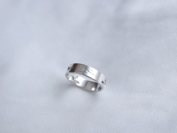 ni.kou 純銀 小草雕花 單戒 男戒 女戒 尾戒