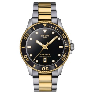 TISSOT 天梭 男款 SEASTAR 海洋之星 潛水石英腕錶 T1204102205100 40mm  藍色