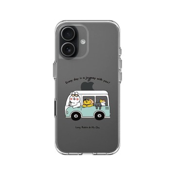 iPhone 17 Clear Case（相機按鈕） 透明 - 懶散兔與啾先生 Lazy Rabbit and Mr.Chu - Journey