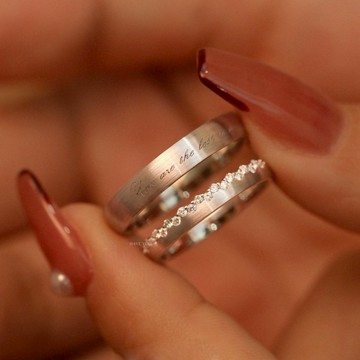 隔日到貨 命中註定 情侶對戒 情人節禮物 可調式戒圍  一對戒指的價格 不退色A368