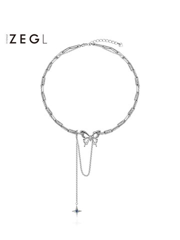 ZEGL蝴蝶項鏈女輕奢小眾設計感高級ins嘻哈冷淡風甜酷鎖骨鏈配飾