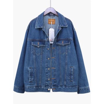 2025年春秋新款牛仔外套女寬松中長款韓版顯瘦BF風牛仔衣胖mm大碼