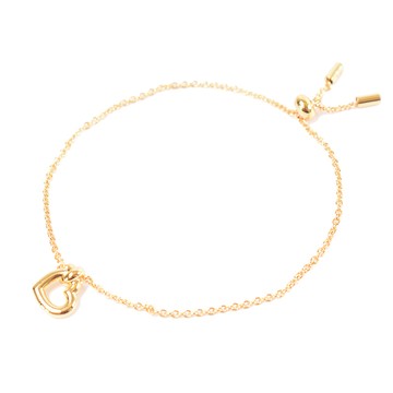 MICHAEL KORS Knotted Heart結心可調式手鍊禮盒-金色
