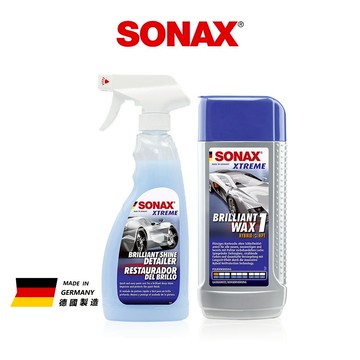 SONAX BSD超撥水鍍膜500ml+ Wax1極致長效護膜500ml 封體維護  新車乳蠟 德國進口 台灣總代理