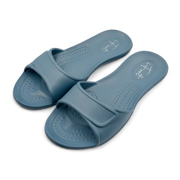 【iFoot】韓風軟底防滑居家拖鞋-靛灰 FA06