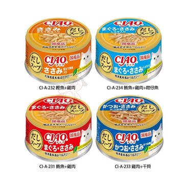 日本 CIAO 貓罐頭【單罐】高湯罐75g 副食罐 貓罐 貓餐罐『寵喵樂旗艦店』