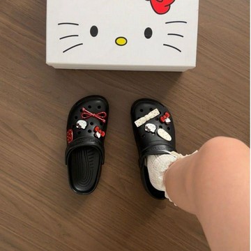 🚚臺灣出貨🚚喜揚緣 護士洞洞鞋女ins可愛卡通夏情侶防滑厚底足弓涼拖沙灘鞋男