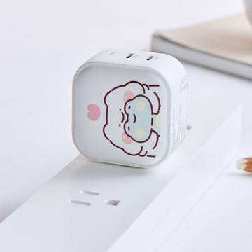 【TOYSELECT】胖才可愛肉肉抱呱呱GaN 45W Type-C雙孔充電頭