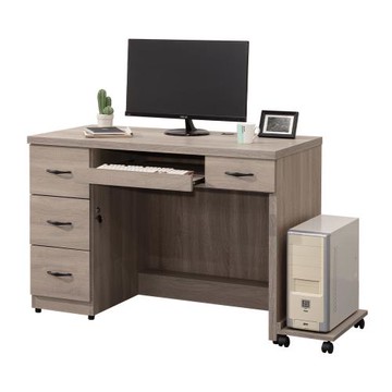 【唯熙傢俱】金柏莉灰橡色4尺電腦桌