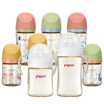 Pigeon 貝親 第三代母乳實感PPSU奶瓶 160ml 240ml 寬口 純淨白 貓狗派對 農場物語 P78873