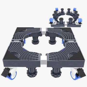 【挪威森林】直立式滾筒式洗衣機通用加高底座-8腳4雙輪帶煞車優雅白
