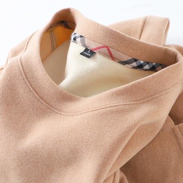 秋冬季男士磨毛加厚德絨短袖T恤打底衫內搭保暖衣服男款加絨上衣