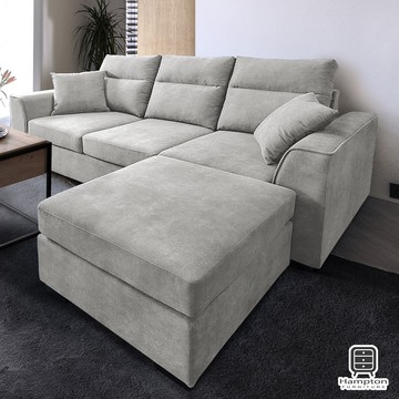 【Hampton 漢汀堡】湯瑪斯布面三人沙發-多色可選
