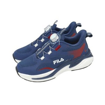 Fila 慢跑鞋 J805A 中大童鞋 小朋友 藍 旋鈕 運動鞋 3J805A332