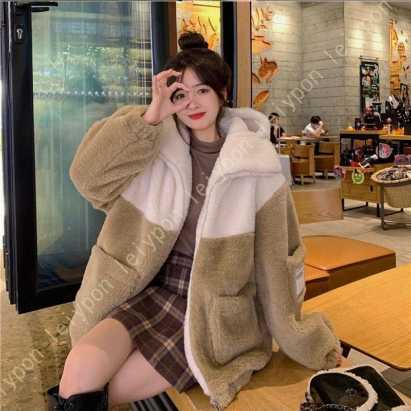 lee ボアジャケット レディース ボアコート ボアブルゾン コート  