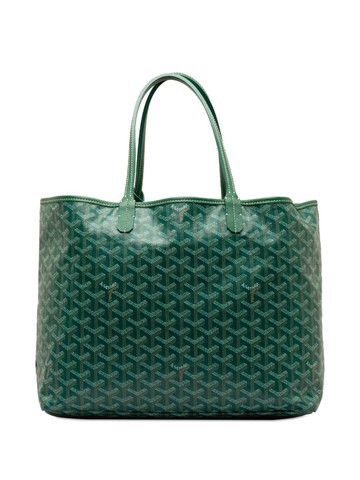 Goyard Pre-Owned - 2020 Goyardine Saint Louis PM tote bag - women - CALFSKIN/Canvas - One Size - Green
