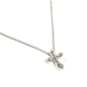 【日本直寄 二手美品】蒂芬妮 TIFFANY&Co. 項鍊 十字架 迷你款 Elsa Peretti 銀 925 飾品 亮新處理