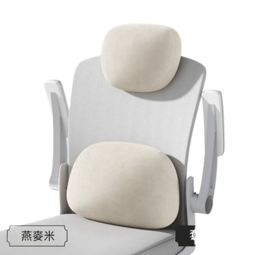 頸枕/午睡枕 磁吸式記憶棉頭枕腰靠組 辦公椅專用不滑動 分區支撐頸腰椎久坐舒適靠墊