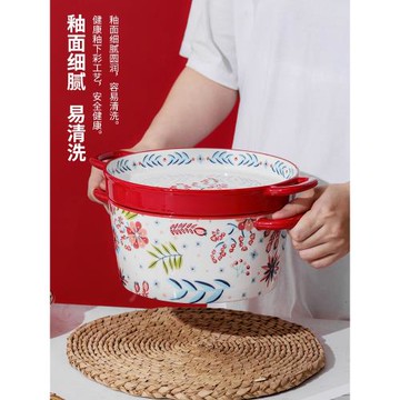 雙耳湯碗大號家用2022新款高級感日式帶蓋湯盆酸菜魚專用陶瓷餐具