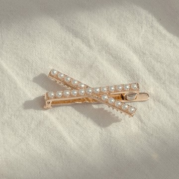 魅力焦點．珍珠髮夾