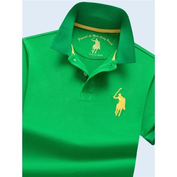 2026新款短袖T恤男裝綠色上衣青年休閑大碼半袖翻領保羅Polo衫