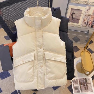 大碼女裝顯瘦馬甲女春季新款2026年短款坎肩背心外套面包服棉馬夾