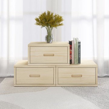 定制實木家用遙控器收納櫃多功能單抽屜櫃帶鎖儲物櫃電腦架陽臺櫃