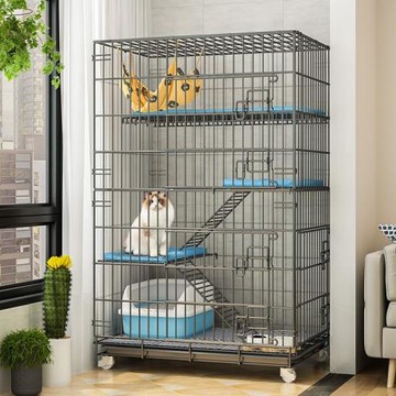 貓籠別墅超大自由空間家用貓籠子室內兩層帶廁所咪寵物貓舍貓屋