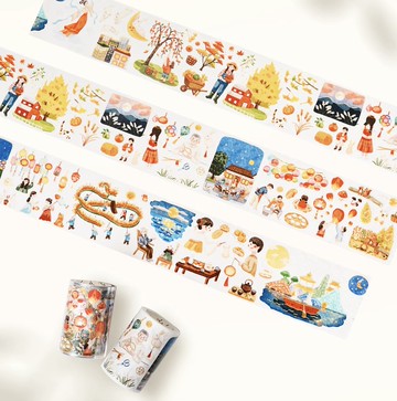 月上中秋 PET 和紙膠帶 5米卷