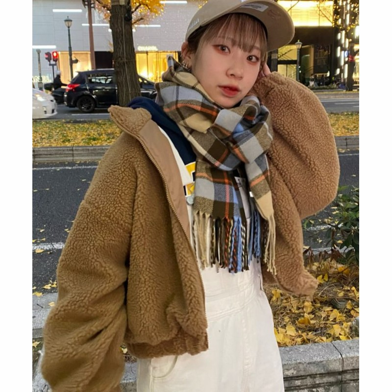 ウィゴー ボアスタンドショートブルゾン レディース ベージュ 通販 Lineポイント最大get Lineショッピング